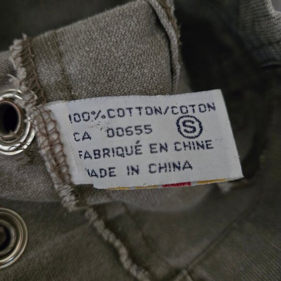 Vintage Upcycled Fairy Grunge Cargo Utility Vest size S Rhinestone Studded Boho - Picture 13 of 13